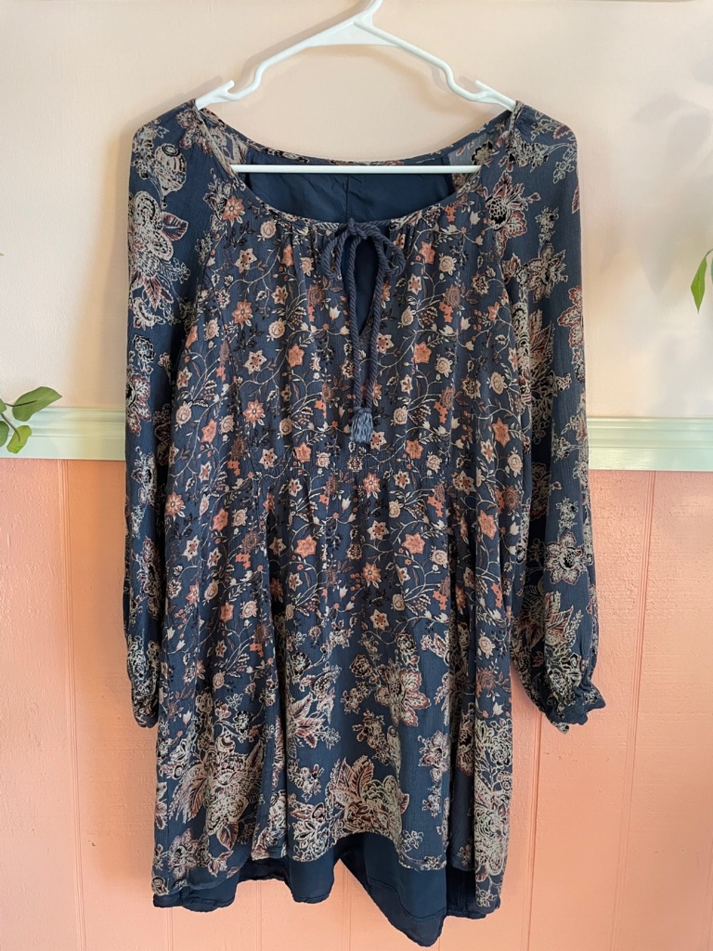 Free People Lucky Loosey Tunic Top, Size Medium